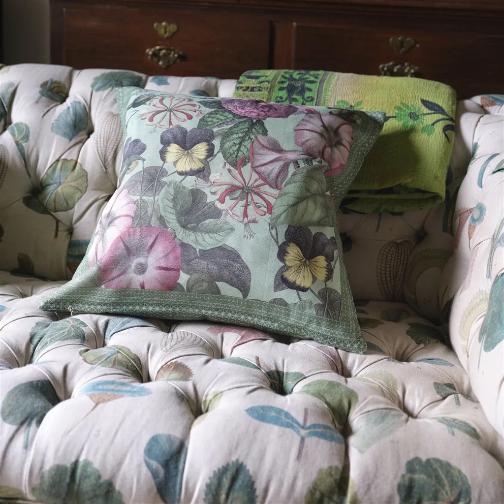 Botany Sage Cushion - John Derian