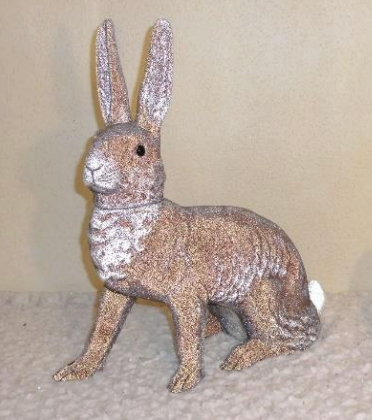 Dark Brown Beaded Bunny - Ino Schaller