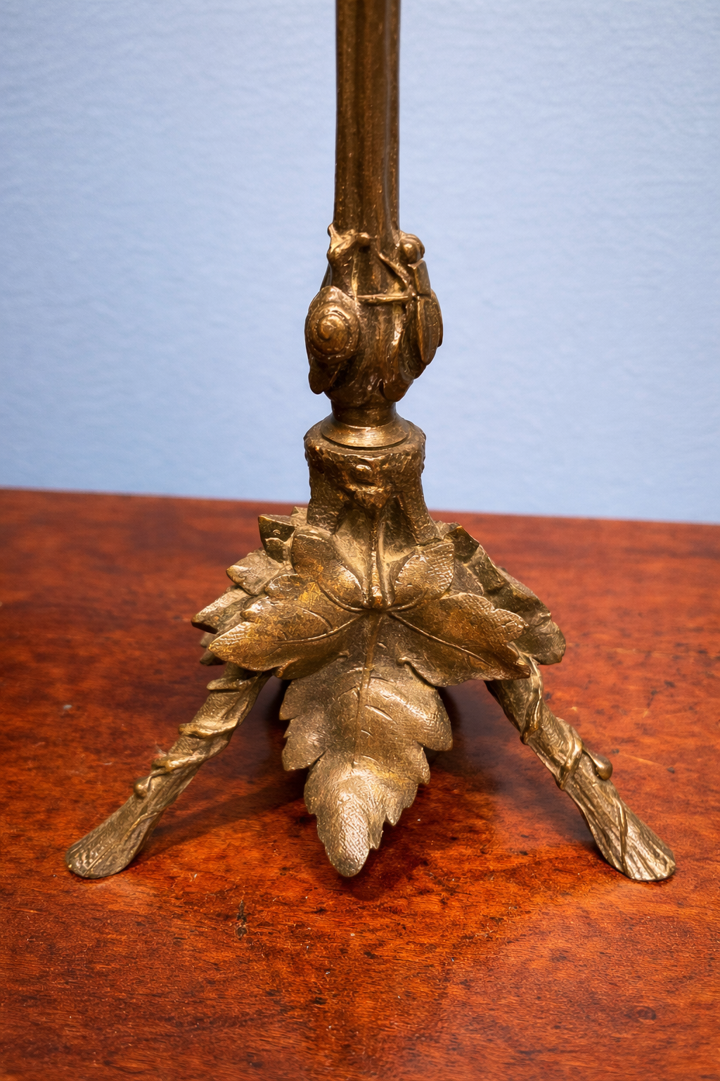 Set of Two Antique French Brass Candlesticks - Ferdinand Barbedienne