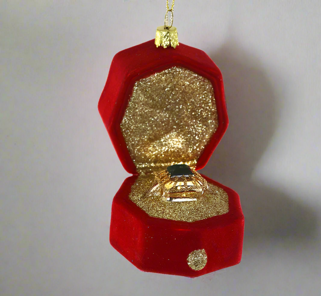 Ring in Presentation Box - Red | Christmas Ornament