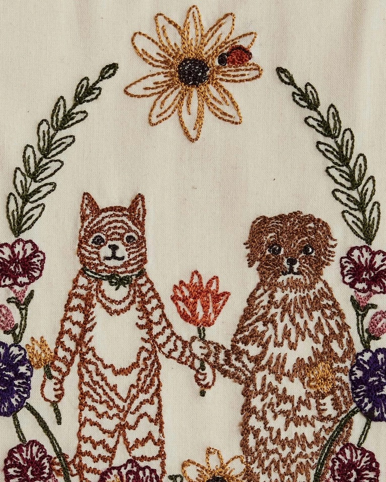 Cat and Dog Friends Garland Card | Coral & Tusk