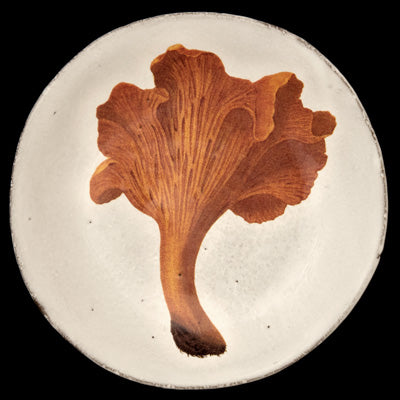 Small Chanterelle Comestible Plate, John Derian - Astier de Villatte: Exclusive Pre-Order Item