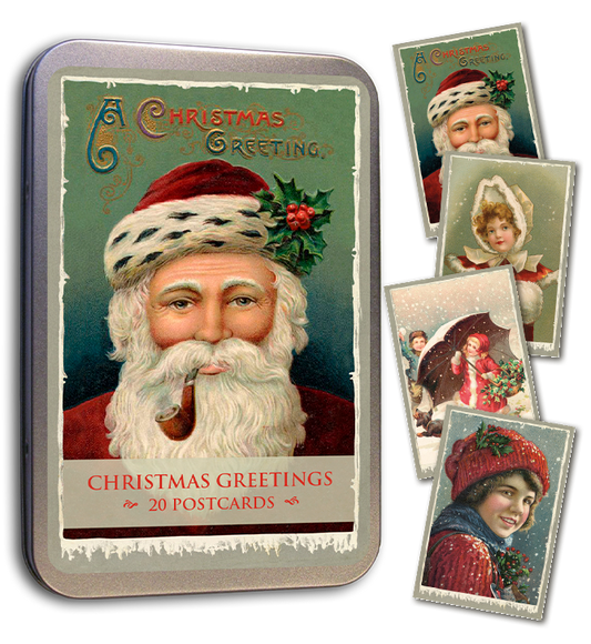 Christmas Greetings Tin of Postcards | Skona Ting