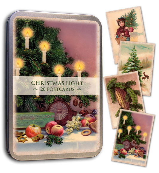 Christmas Light Tin of Postcards | Skona Ting