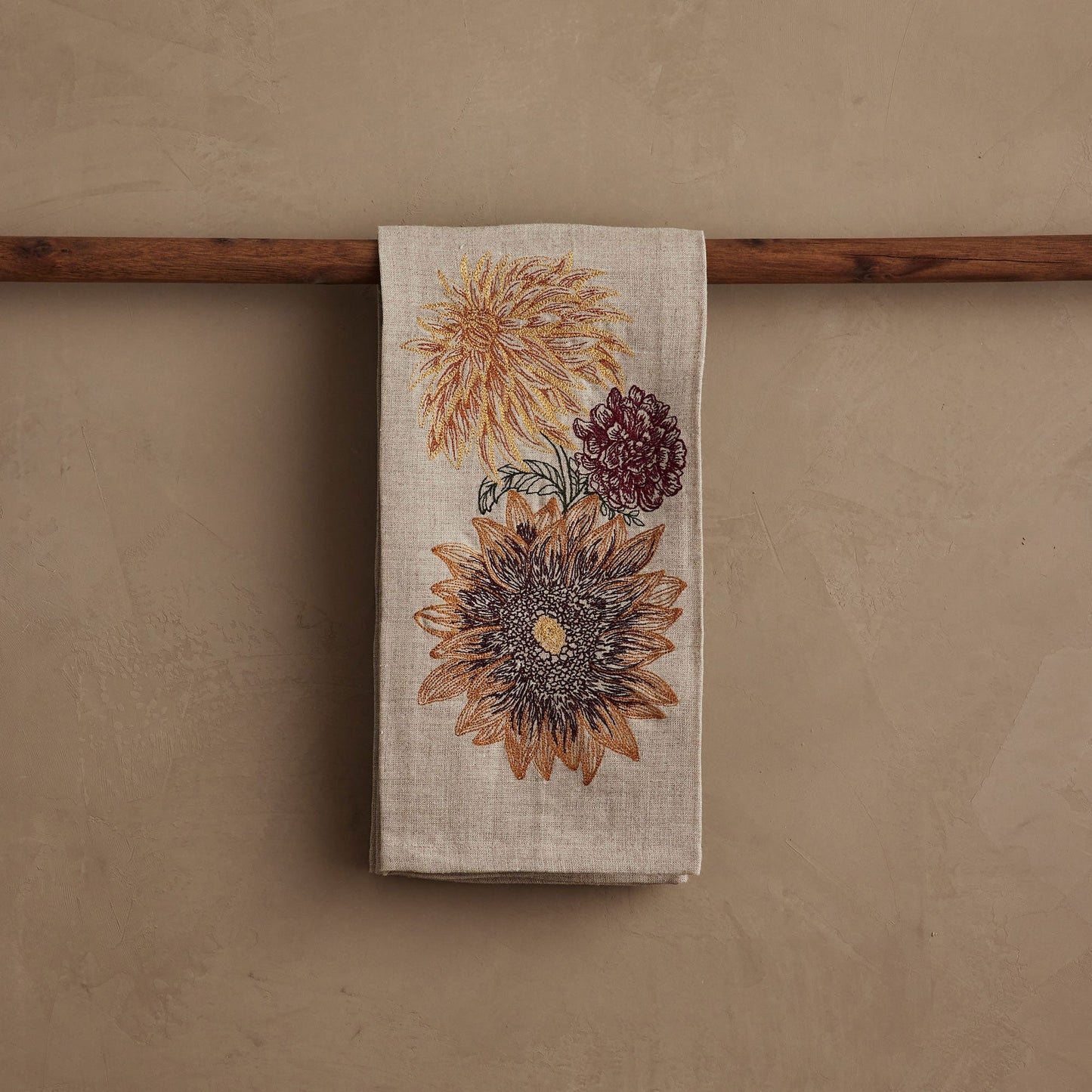 Autumn Sunflower Tea Towel by Coral & Tusk, product view