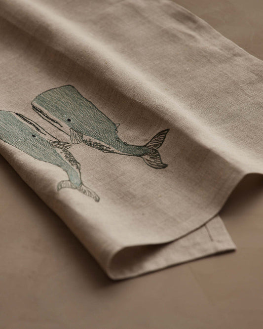 Whale Love Tea Towel detail by Coral & Tusk