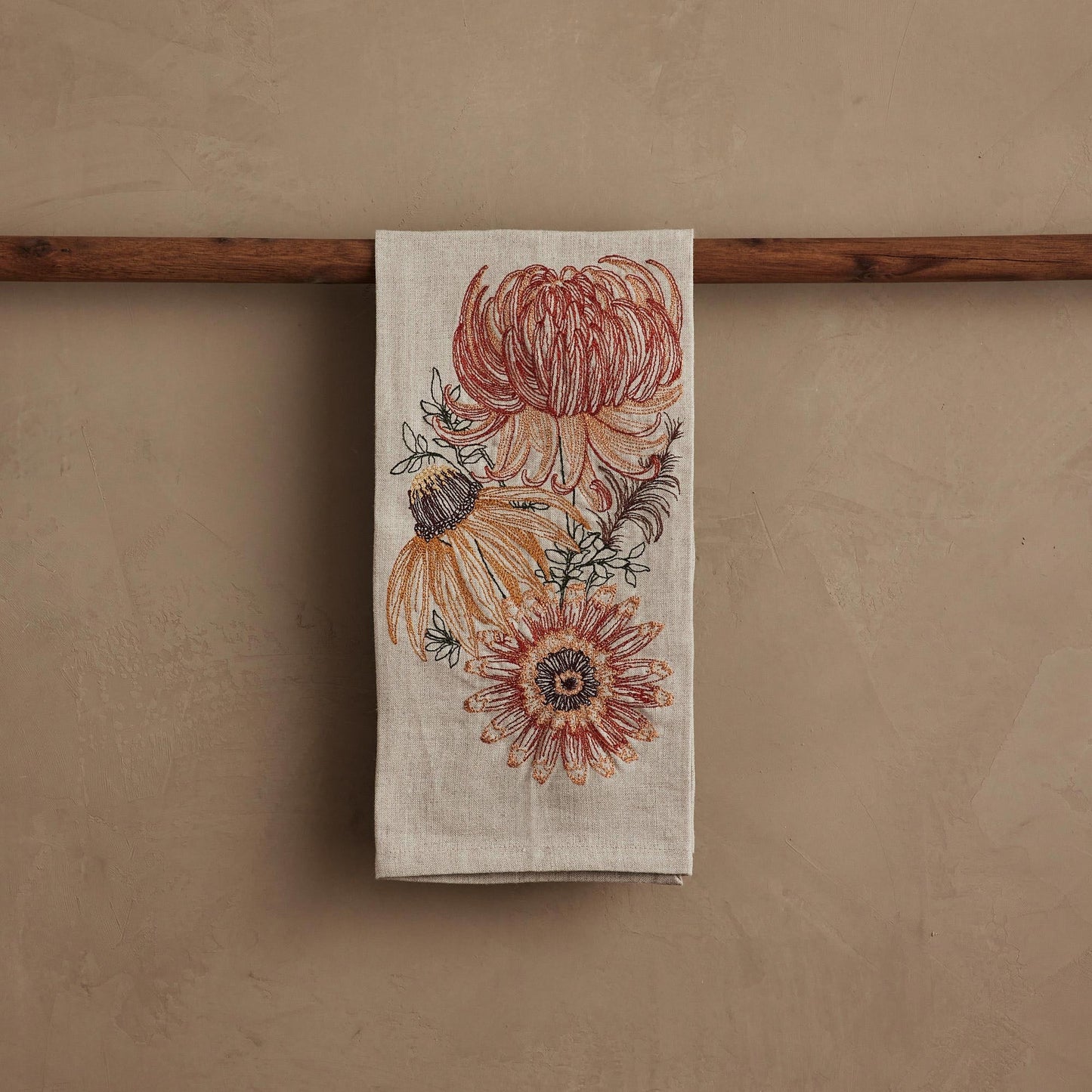 Autumn Mums Tea Towel by Coral & Tusk, product view
