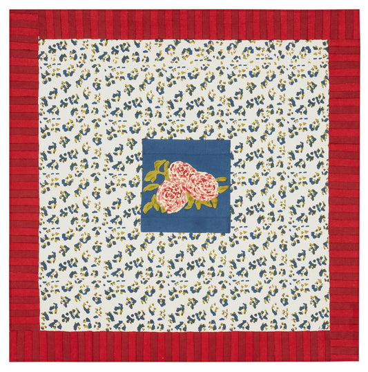 Leopard Stripes Dark Blue Cotton Cloth 110x110 | Lisa Corti