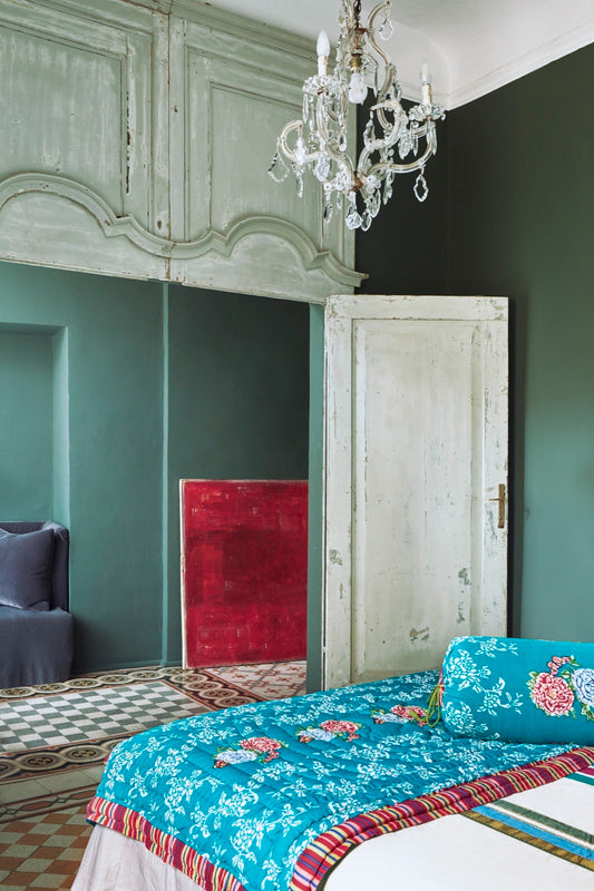 Kandem Queen Sea Green - Bolster Cushion Cover | Lisa Corti