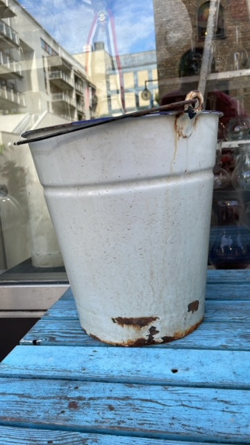 Enamel Bucket - White #4