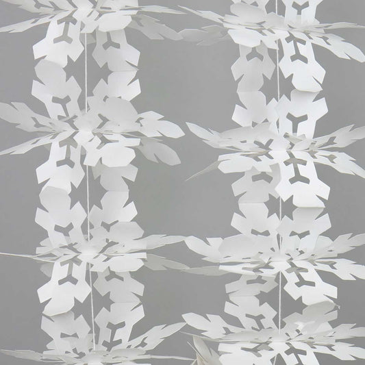 Snowflake - Swedish Garland, White | Christmas Ornament