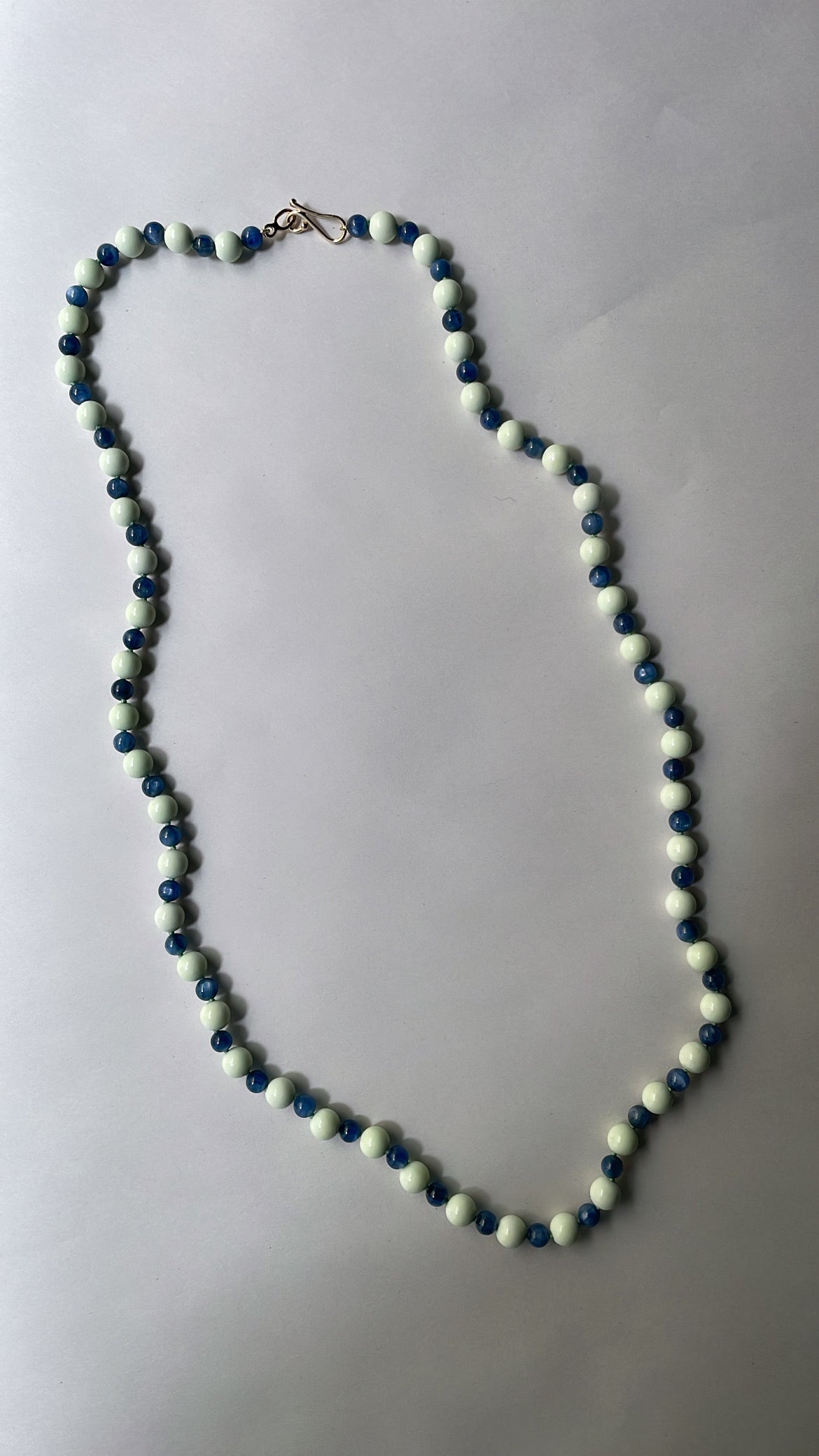 Lemon Chrysoprase & Kyanite Bead Necklace | Mikkel Brøgger