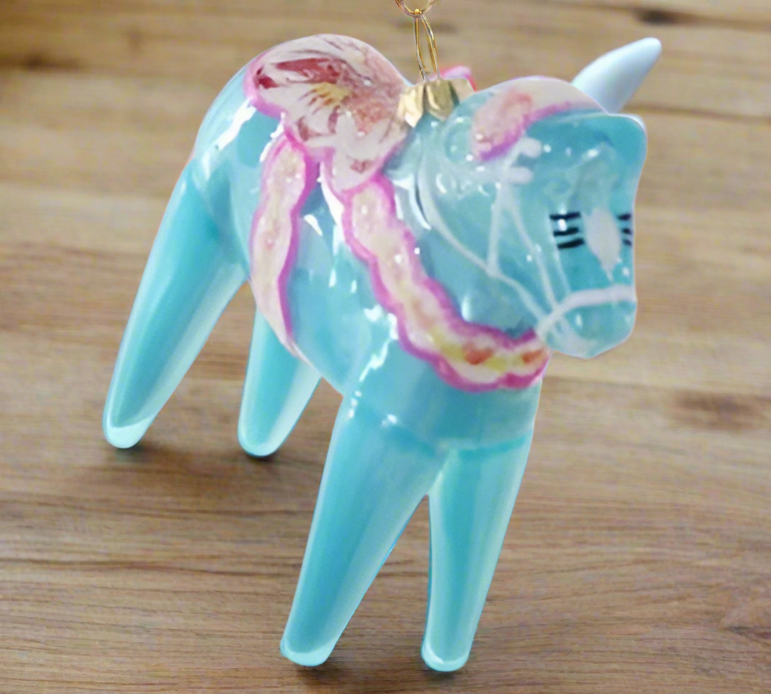 Dala Hest - Blue | Christmas Ornament