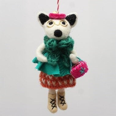 Dog with Moonboots | Christmas Ornament