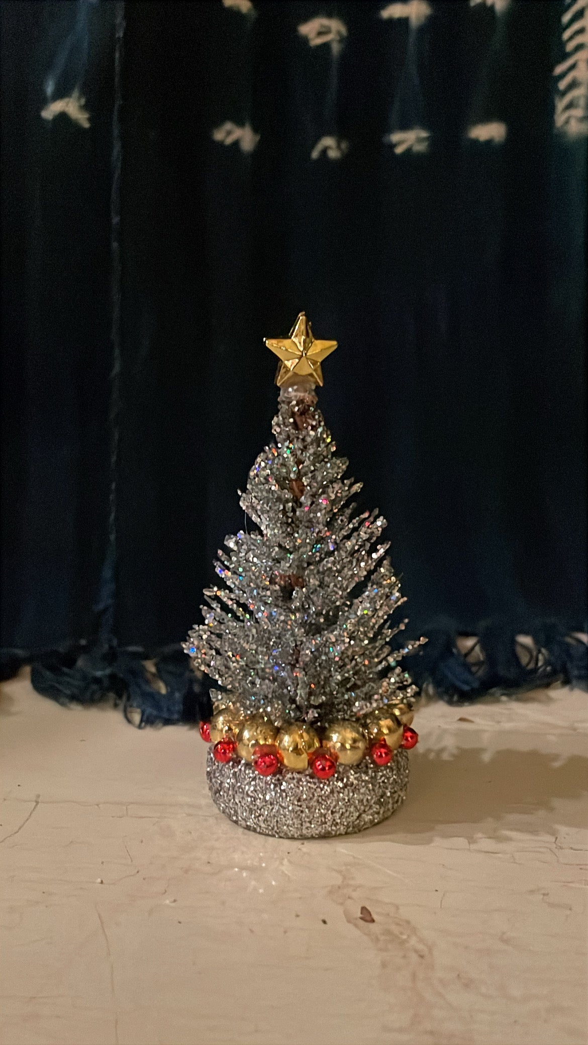 Silver Brush Christmas Tree