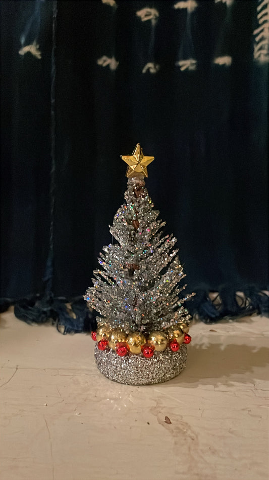 Silver Brush Christmas Tree