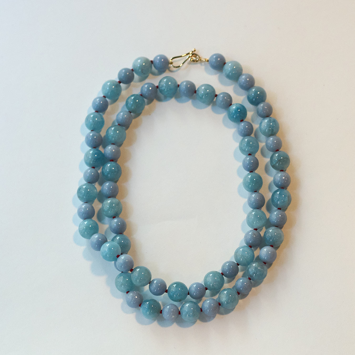 Angelite & Aquamarine Bead Necklace | Mikkel Brøgger
