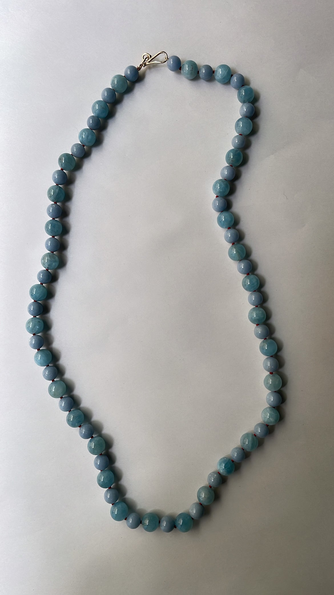 Angelite & Aquamarine Bead Necklace | Mikkel Brøgger