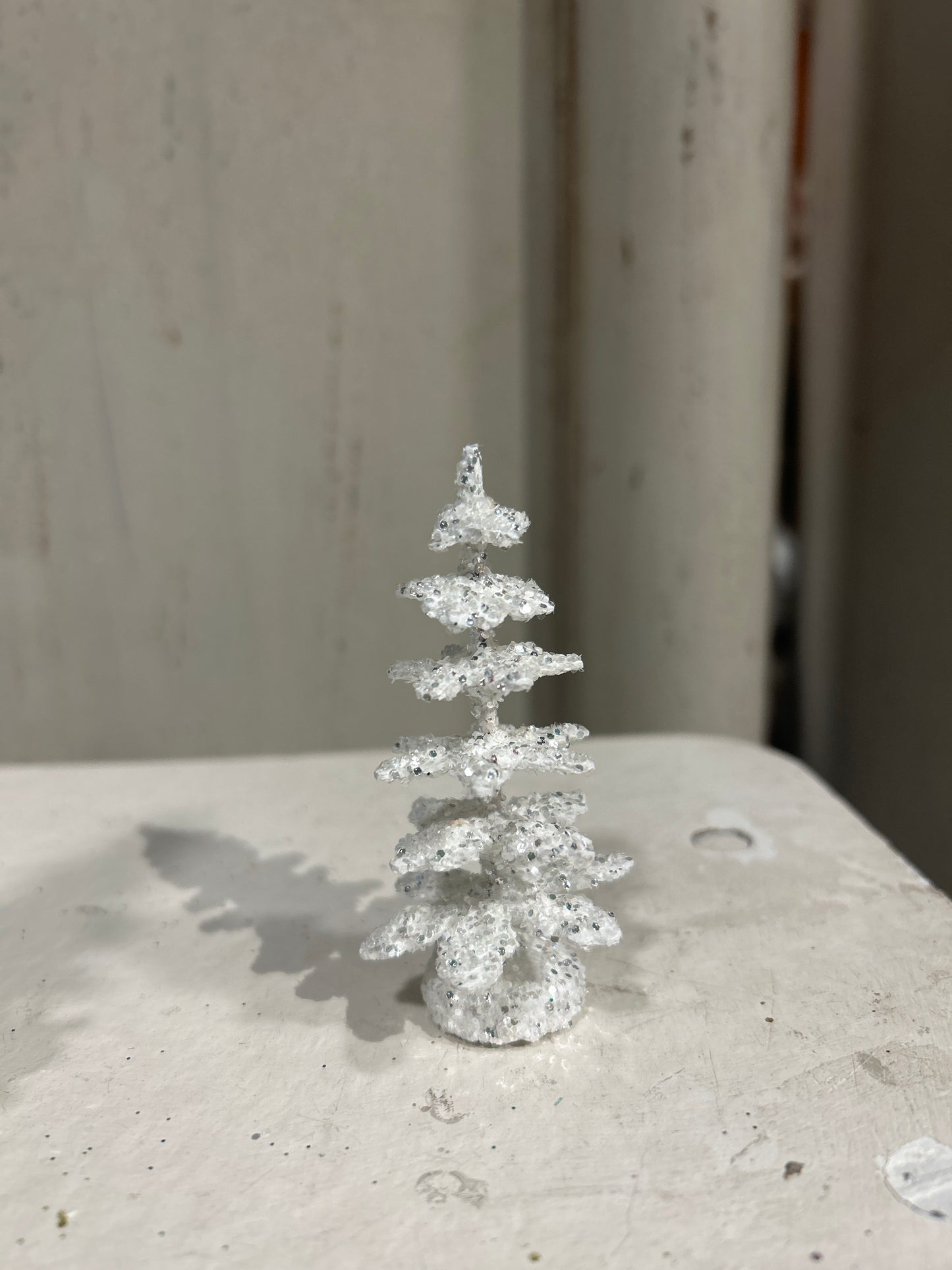 Brilliant White Spruce - Cardboard Christmas Tree - 8cm | Ino Schaller