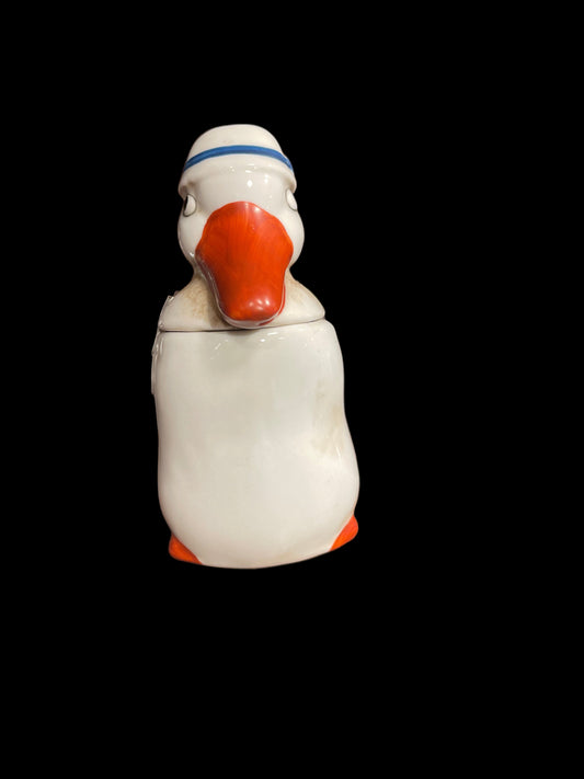 Duck with Cloche Hat (c. 1900) French Mustard Pot