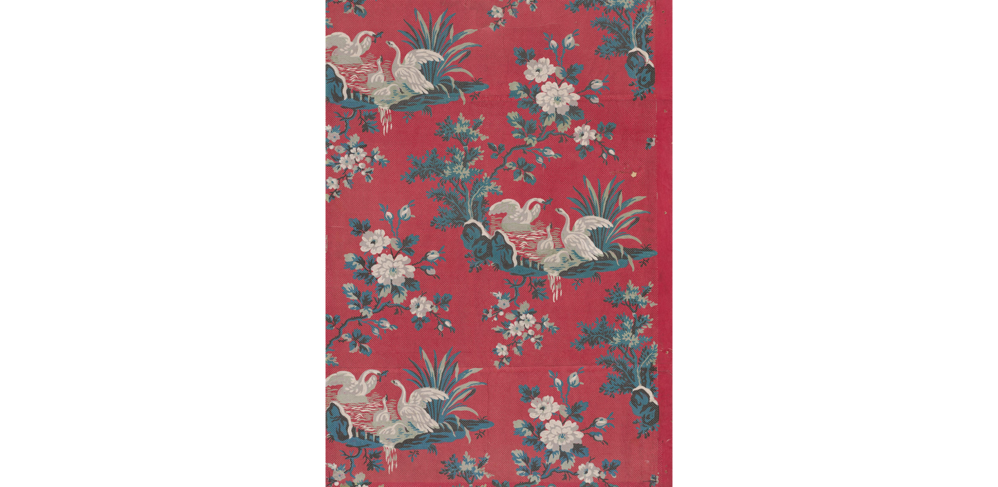 Flowers and Swans Wallpaper | Tapetorama