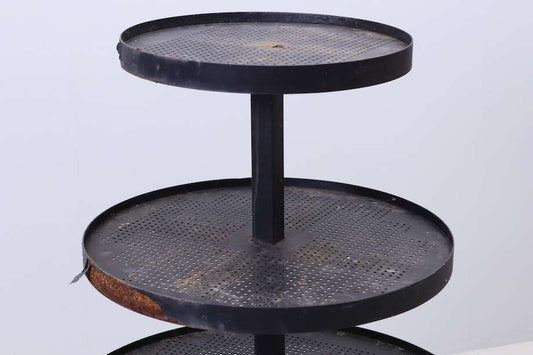 Vintage 4-Tier Metal Flower Stand on Casters – 130×90 cm