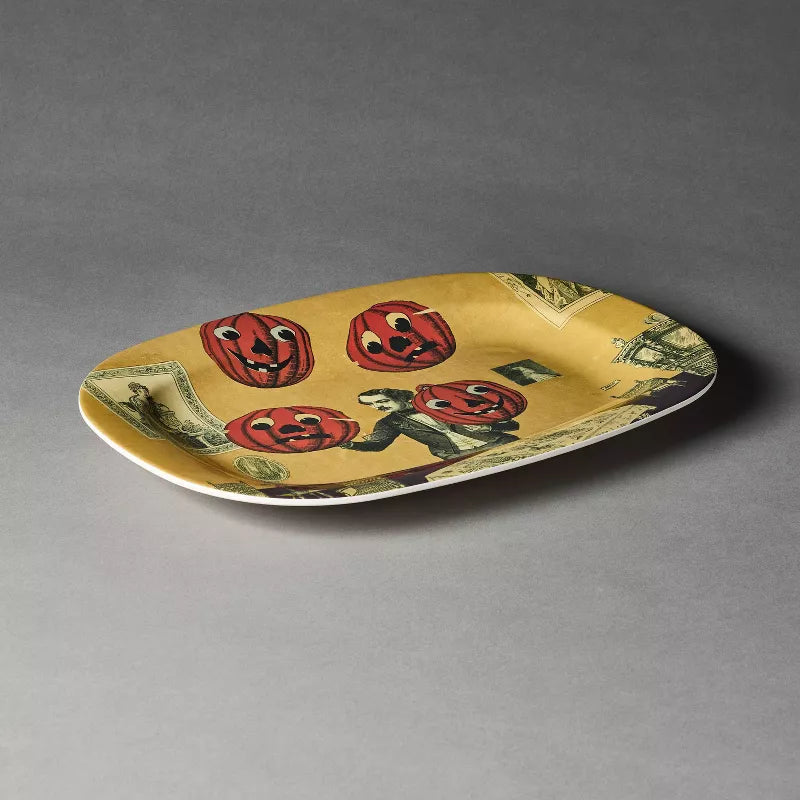 Pumpkin Juggler Rectangle Serving Platter - John Derian Company