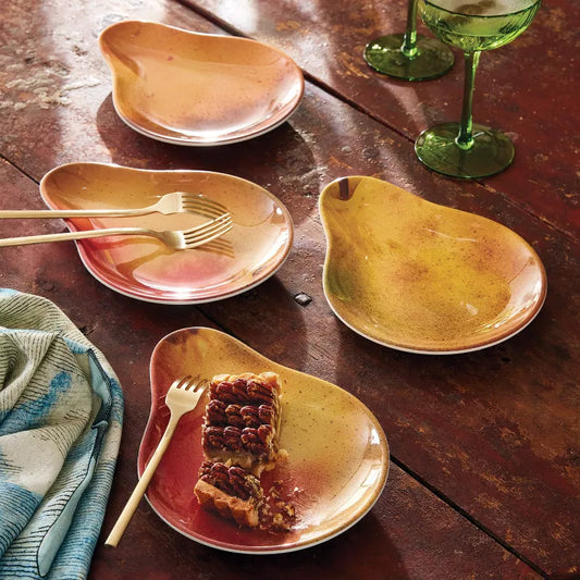 Melamine Pear Shaped Dessert Plates: Set of Four - John Derian Company