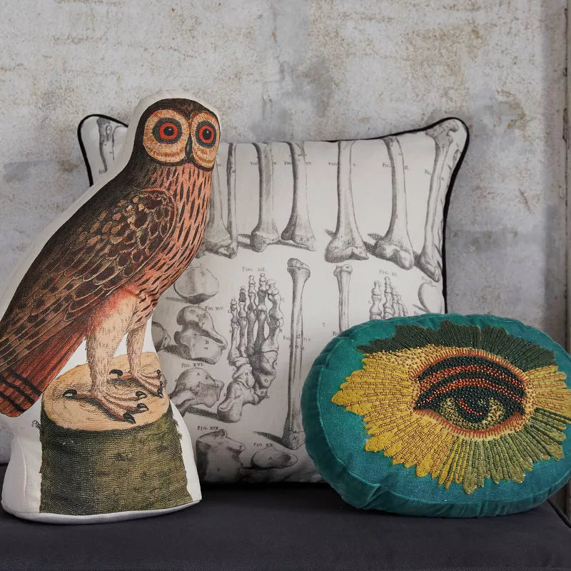 Horned Owl Novelty Plush Pillow - John Derian Company