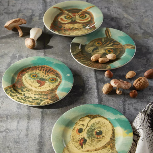 Whoo's Hungry Appetizer Plates - John Derian Company
