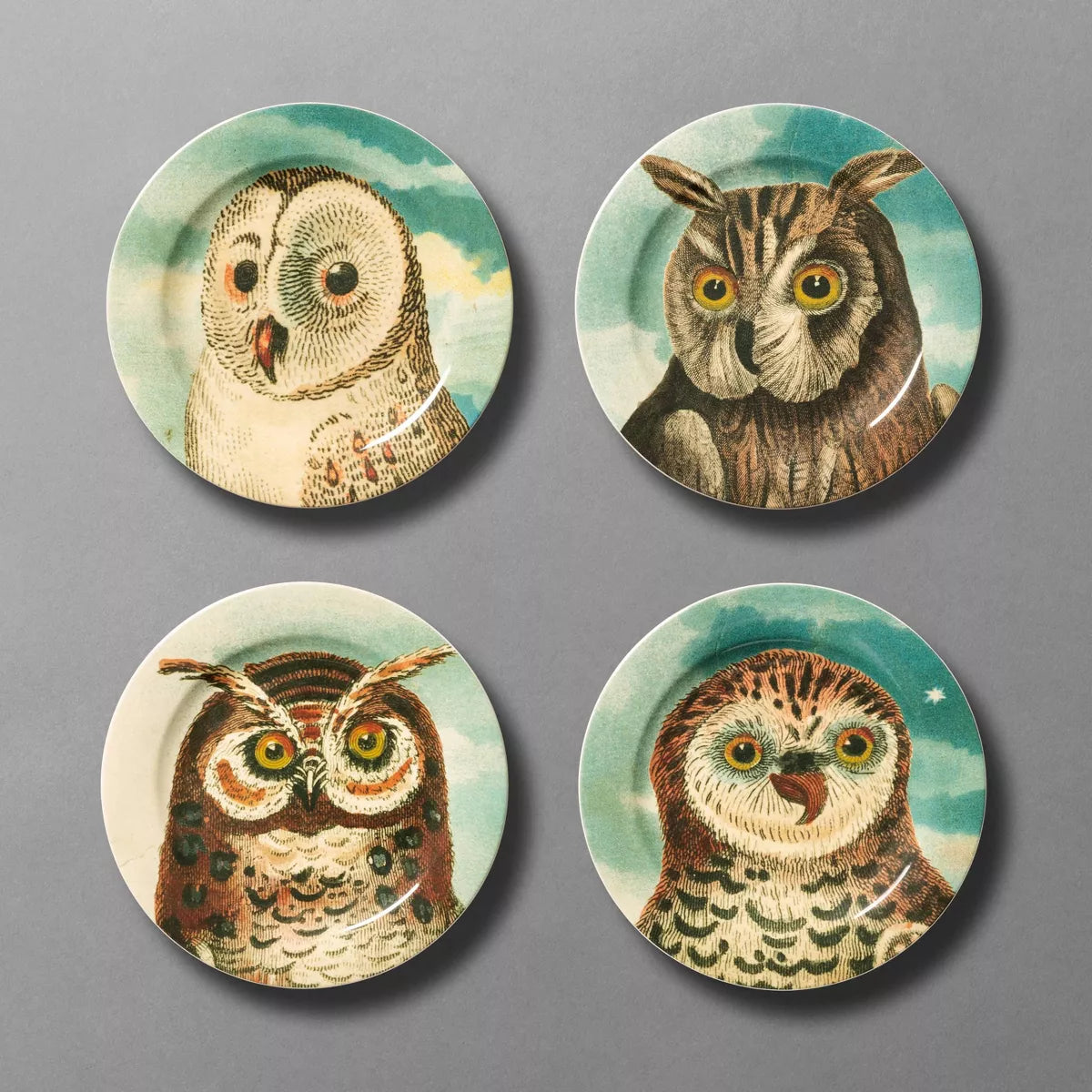 Whoo's Hungry Appetizer Plates - John Derian Company – BON TON Whoo's Hungry Appetizer Plates - John Derian Company – BON TON