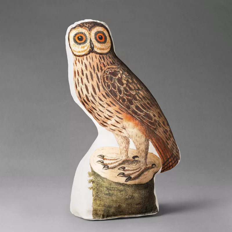 Barn Owl Novelty Plush Pillow - John Derian Company