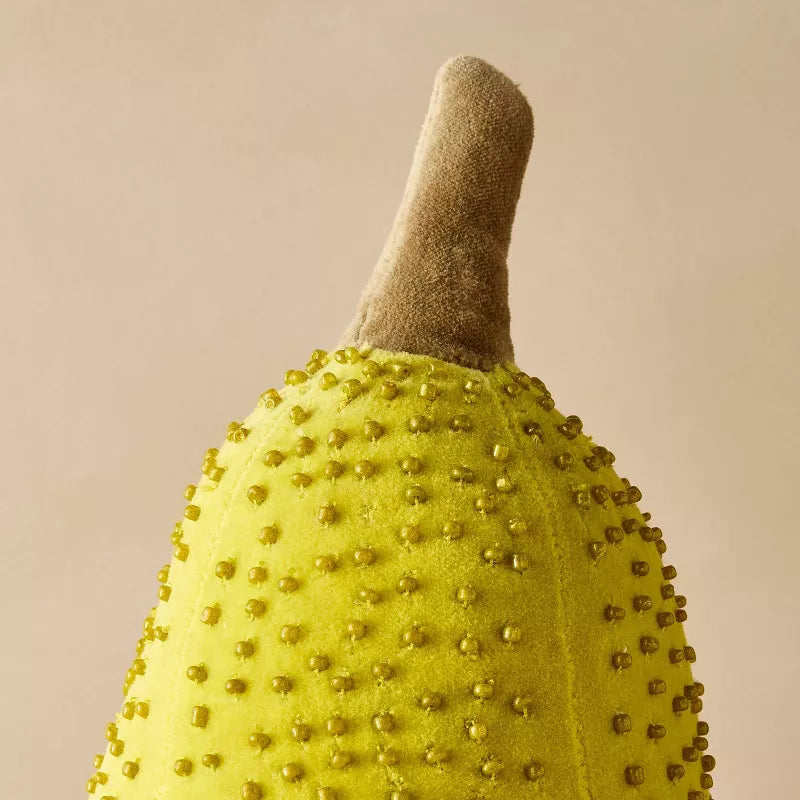 Beaded Pear Novelty Plush Pillow Green - John Derian Company