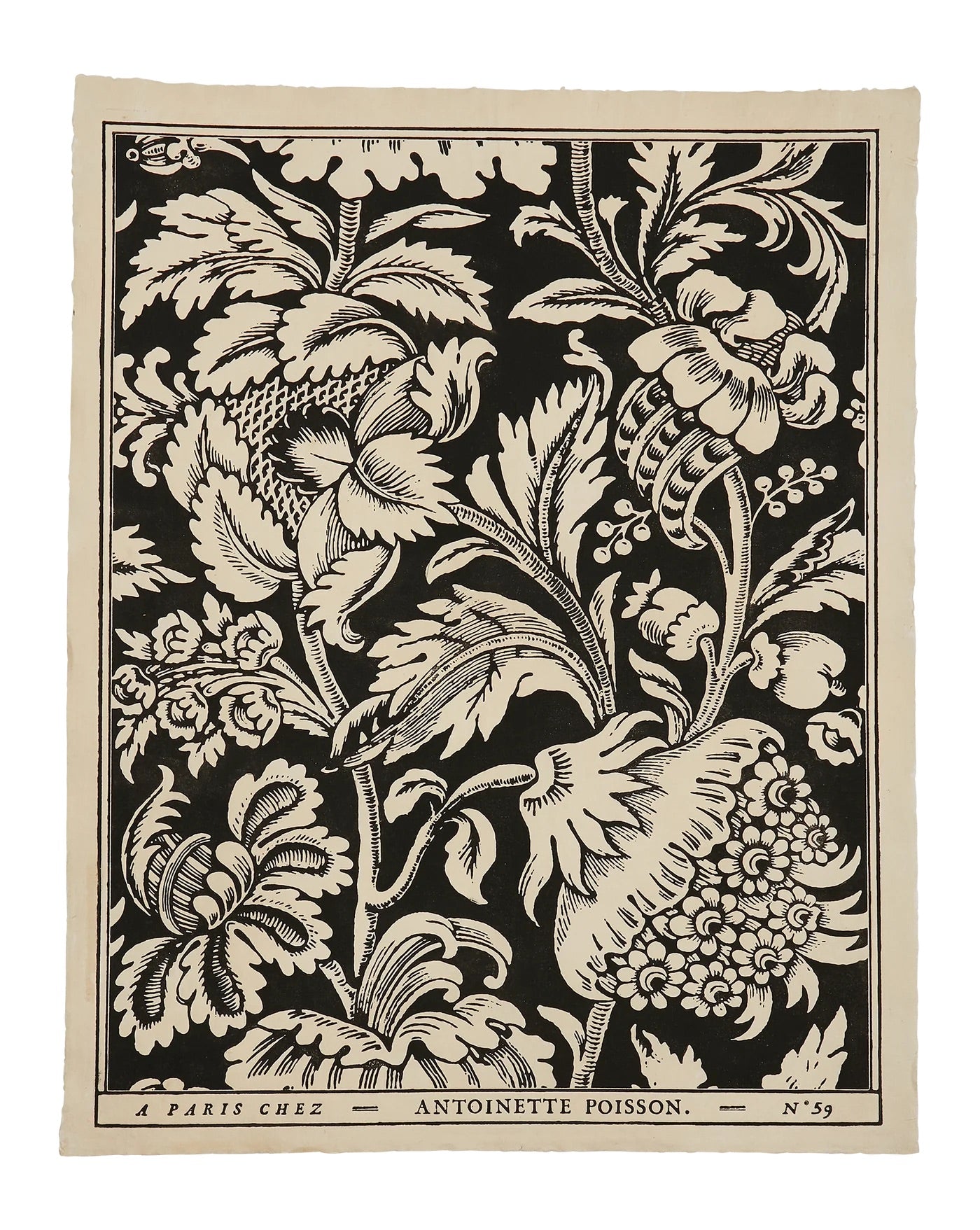 "Grands pavots" Handmade Domino Paper | Antoinette Poisson