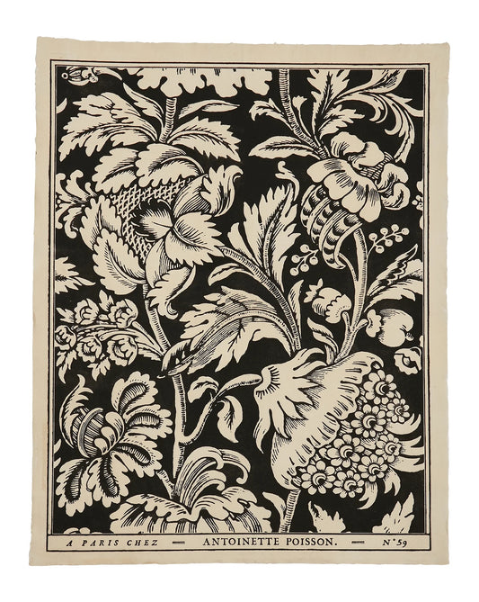 "Grands pavots" Handmade Domino Paper | Antoinette Poisson
