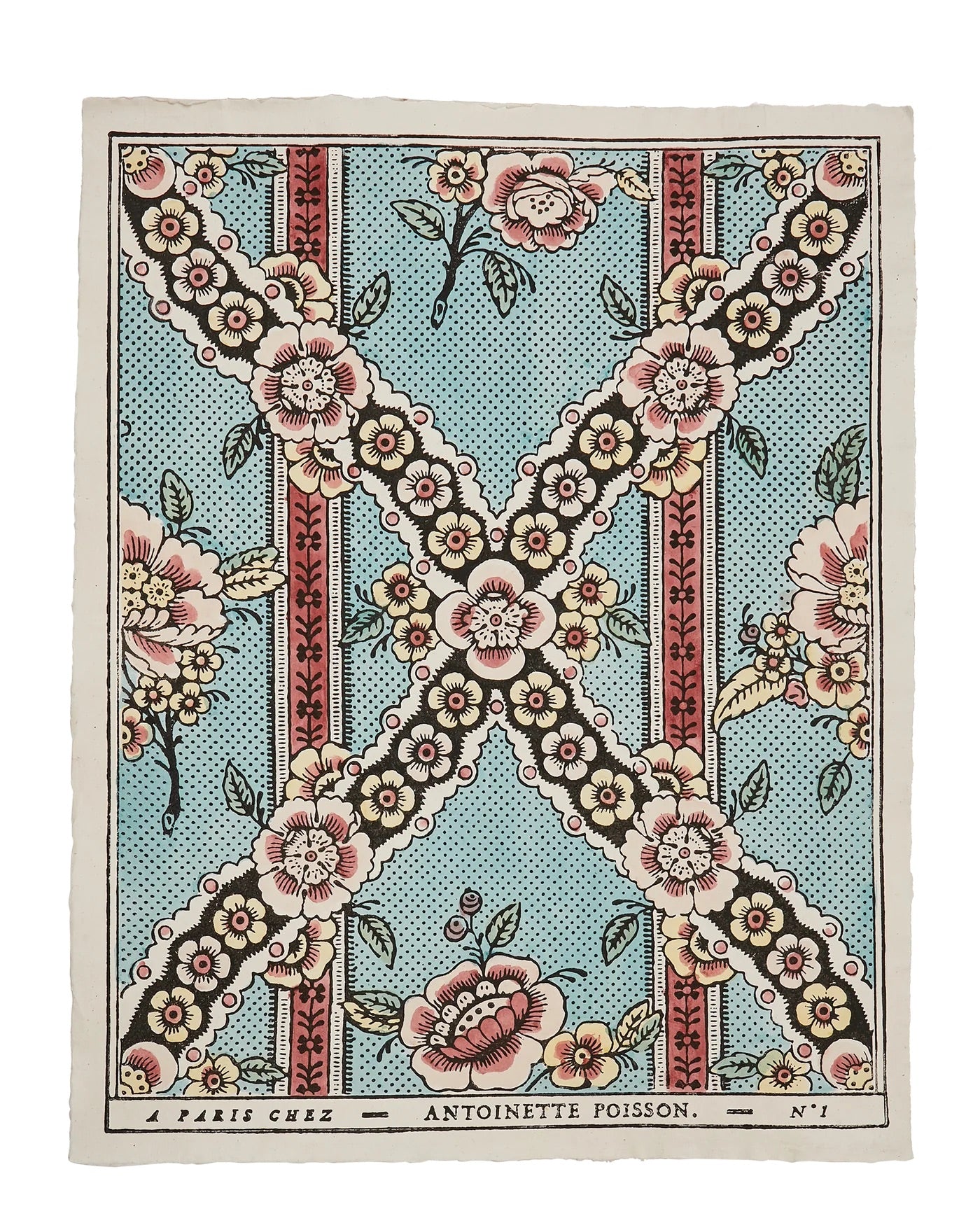 "Guirlandes de fleurs" Handmade Domino Paper | Antoinette Poisson