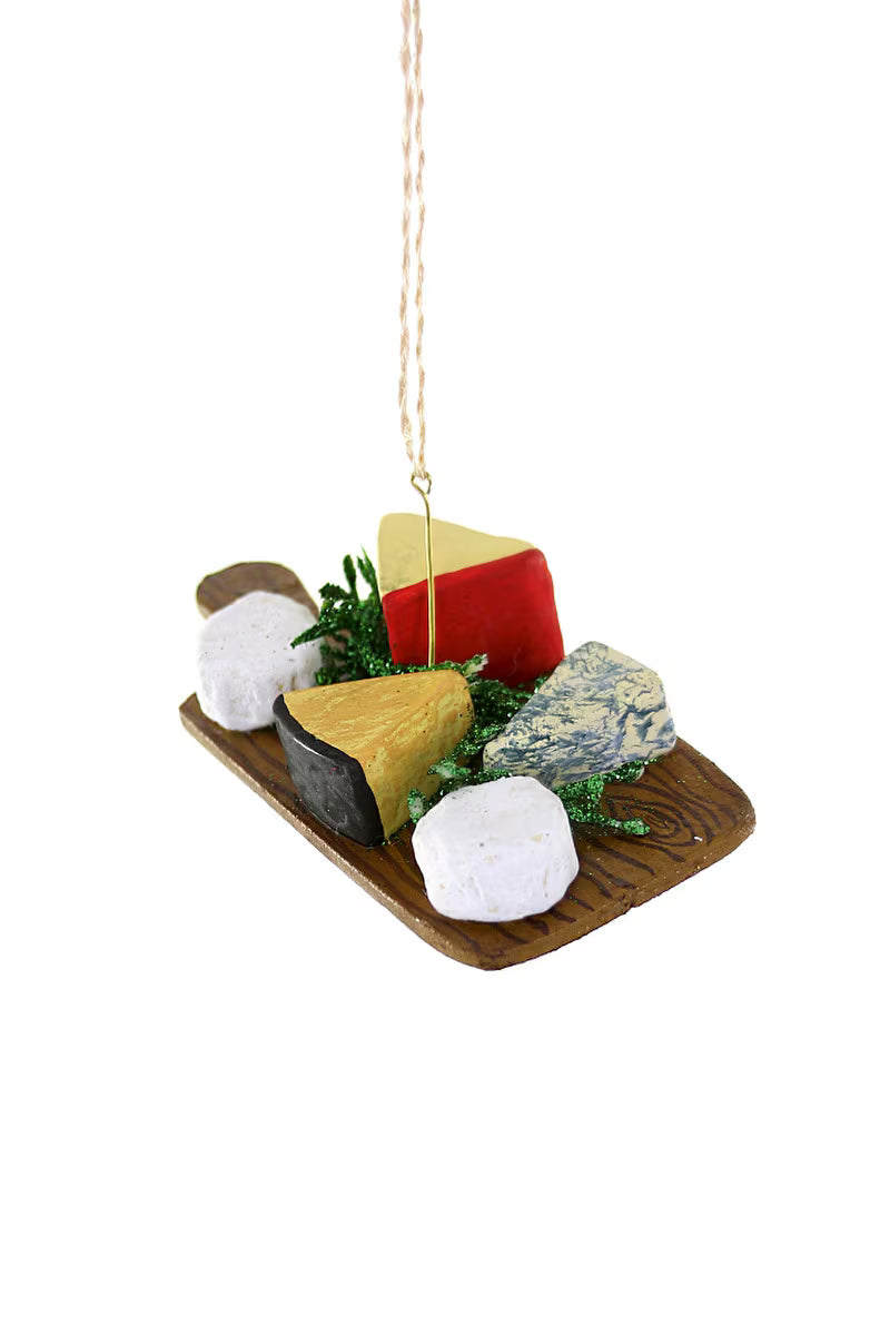 Holiday Cheese Board Ornament – Festive Resin Christmas Decoration