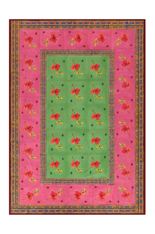 Ibisco Green Pink Tablecloth - 220X270 | Lisa Corti