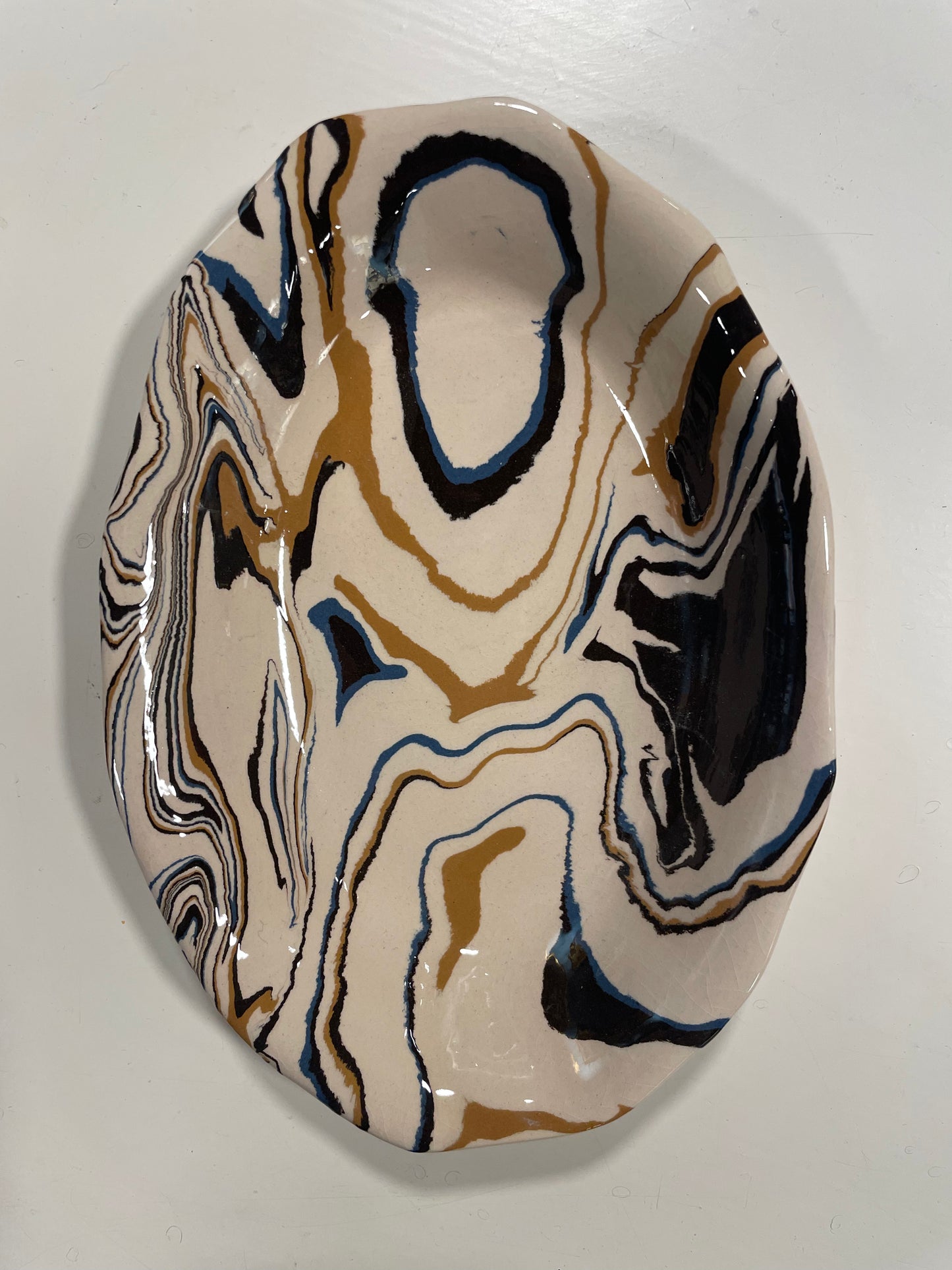 Lisbonne Scalloped Oval Dish Tapas a Godrons | Atelier Saint André Perrin