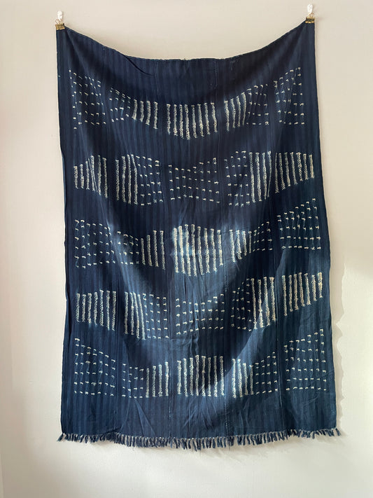 Vintage Moroccan Indigo Textile