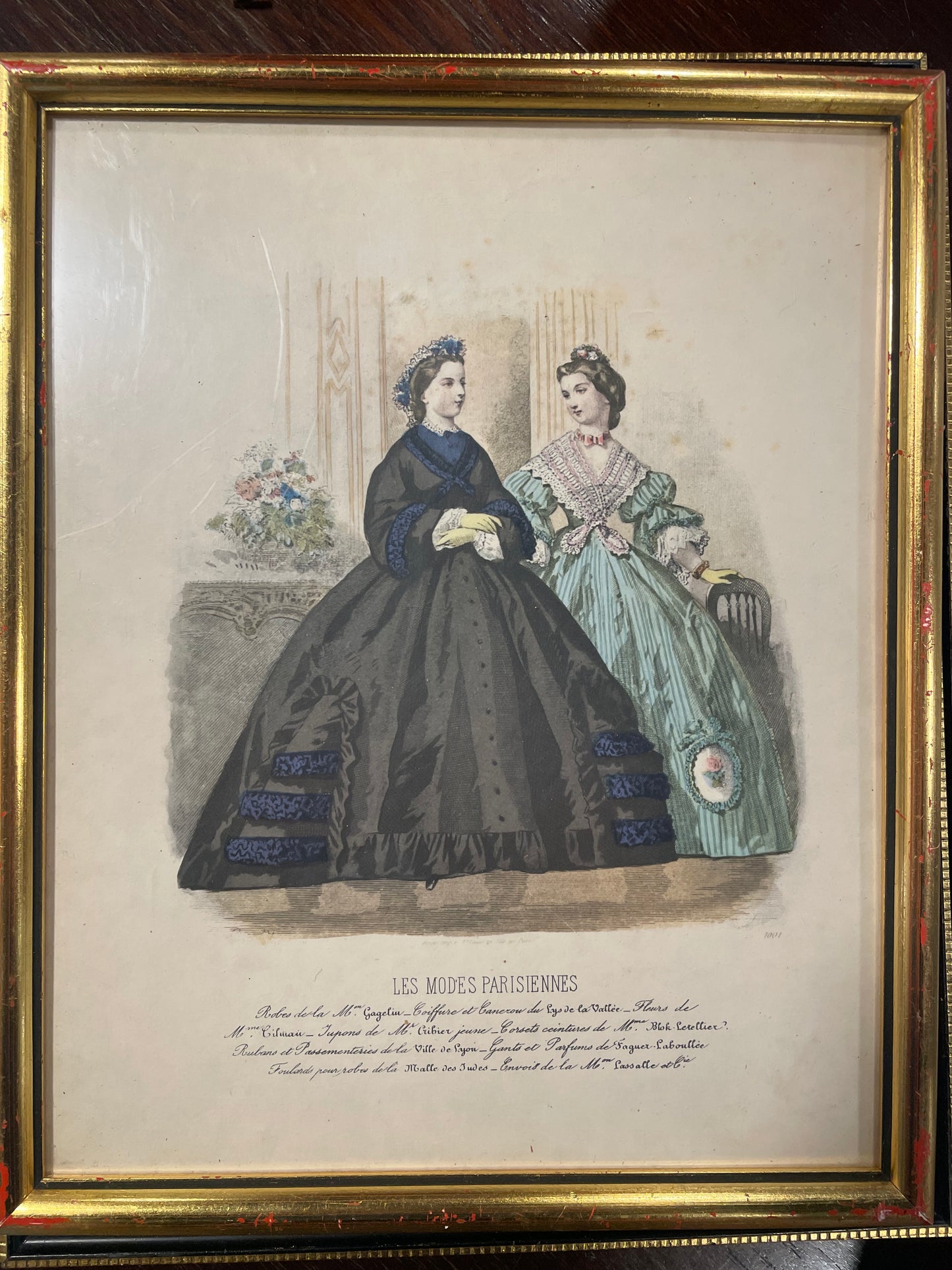 Antique French Fashion Plate — Les Modes Parisiennes