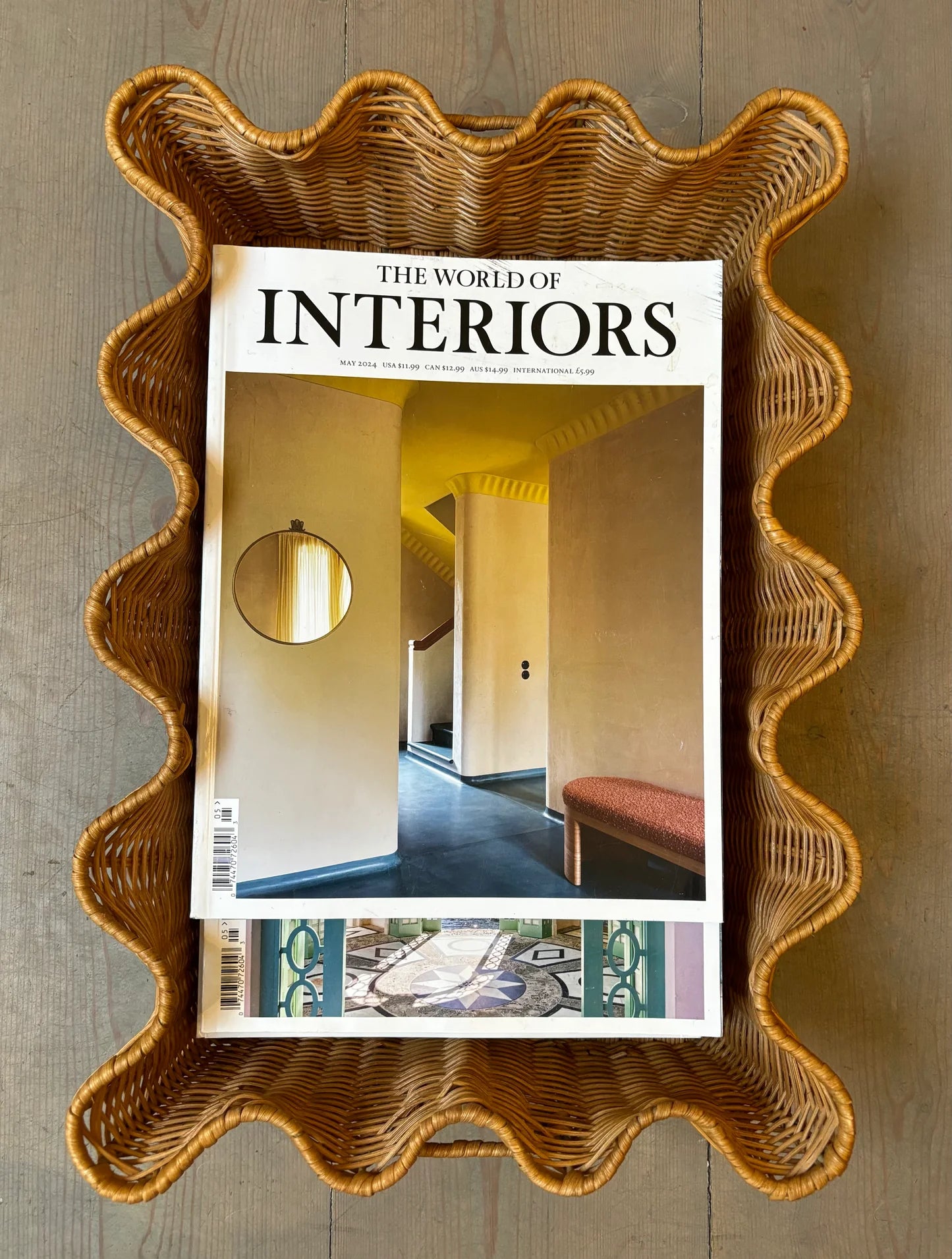 Medium Scalloped Tray, Rattan | MithCPH