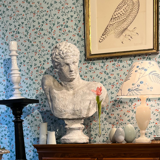 Antique Plaster Bust of Hermes, Stockholm c. 1920