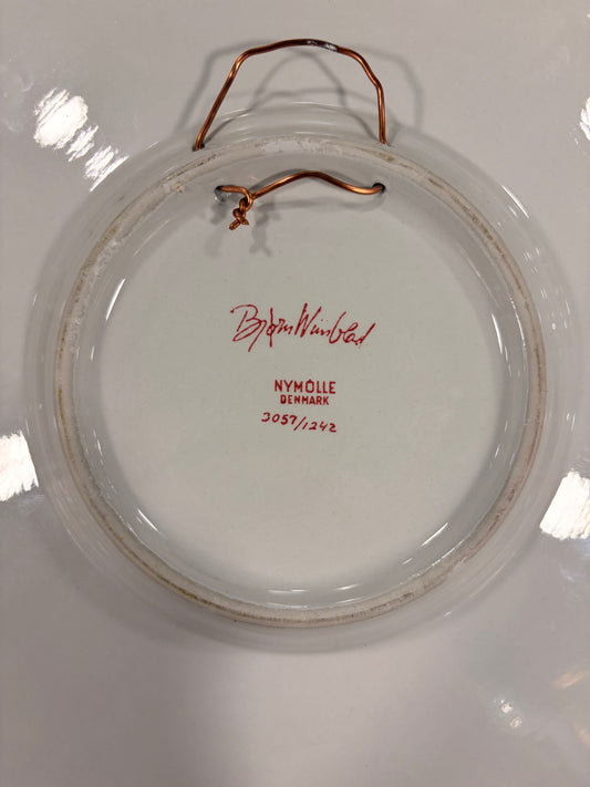 Vintage Bjørn Wiinblad Red Floral Wall Plaque for Nymølle, Denmark