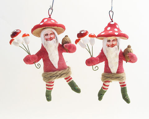 Mushroom Top Gnome Ornament - Vintage by Crystal | Vintage by Crystal Spun Cotton Ornament