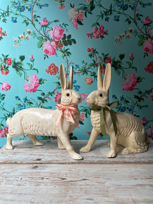 Old Cream Finish Walking Bunny | Ino Schaller