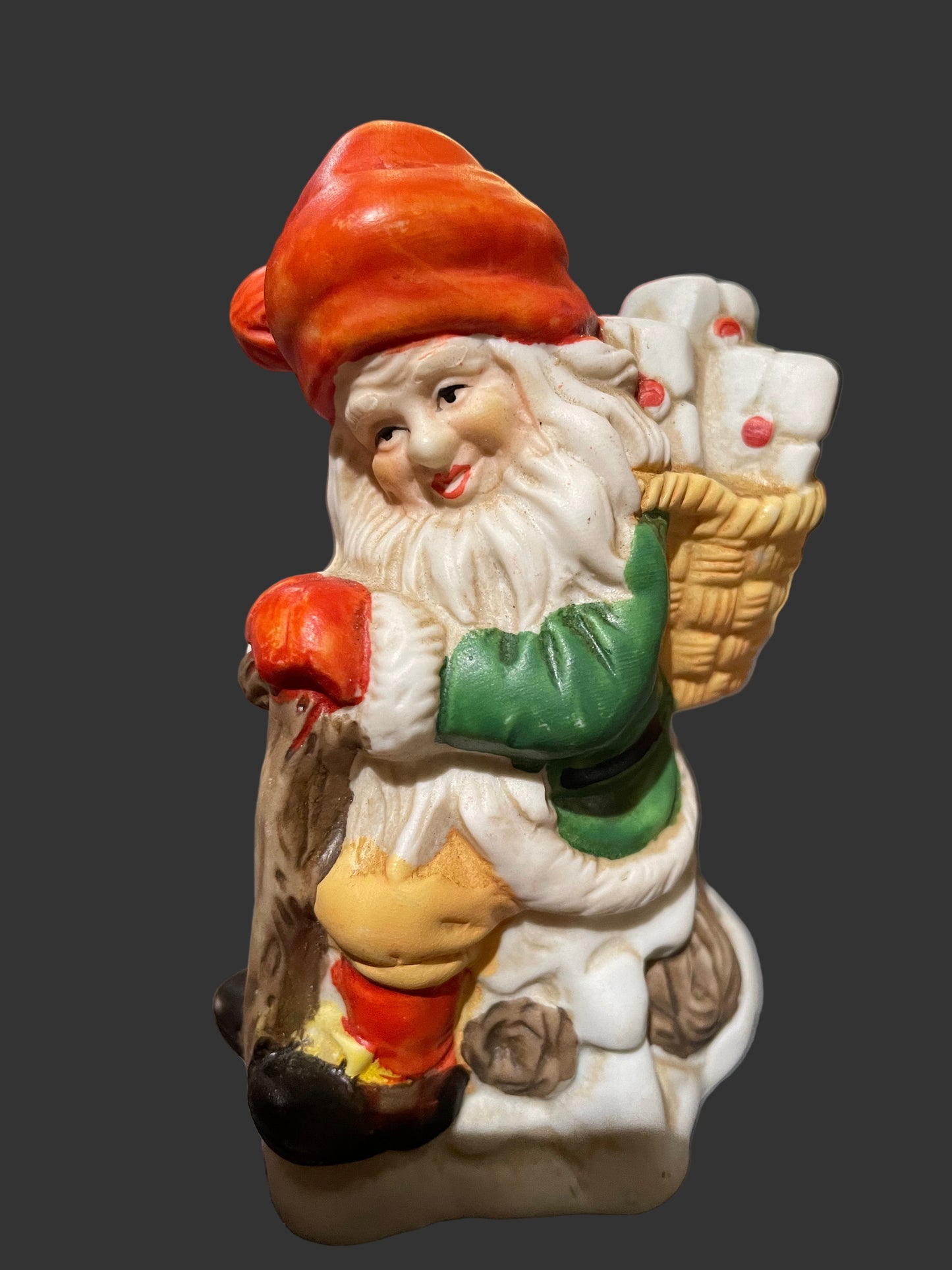Vintage Ceramic Nisse with Packages, Scandinavian