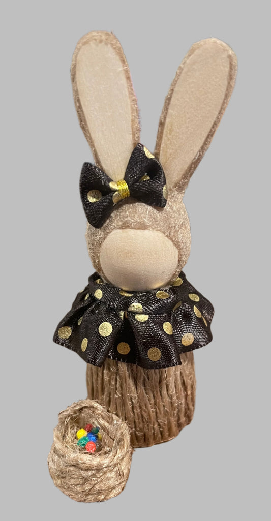 Swedish Bunny in Black Dress