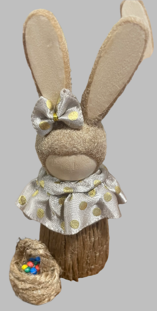 Swedish Bunny in Nude Dress
