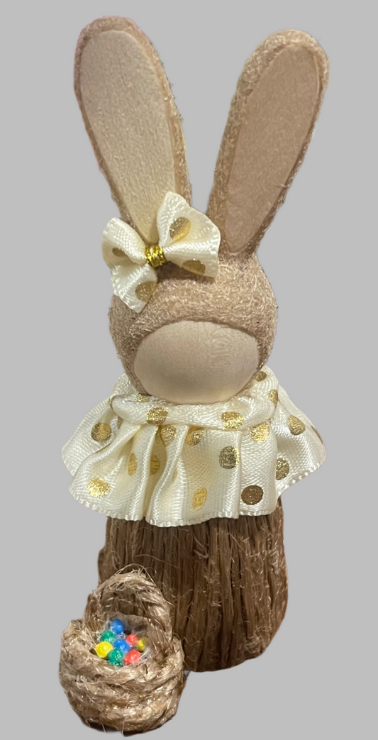 Swedish Bunny in Cream Dress